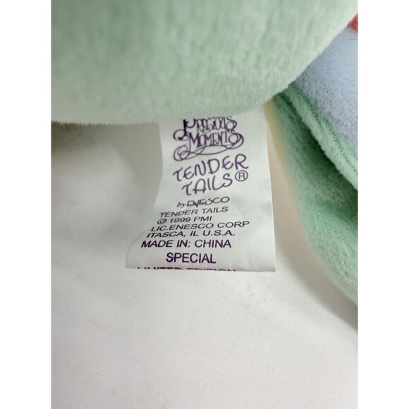 2 Enesco Precious Moments Tender Tails Plush Penguin And Parrot With Tags 6" - Picture 15 of 16